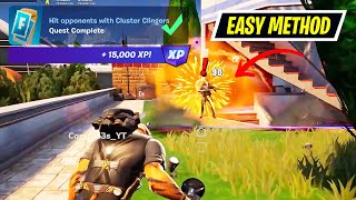 How to EASILY Hit opponents with Cluster Clingers Fortnite [upl. by Ordnazil]