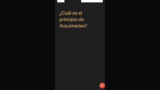 ¿Cuál es el principio de Arquímedes fisica fluidos shorts arquimedes [upl. by Atena]