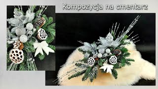 Świąteczny stroik na cmentarz DIY jak zrobić Christmas Decorations [upl. by Pansir]