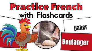 20 French Jobs Flashcards French Vocabulary for Beginners [upl. by Metabel]