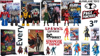 Every McFarlane Toys 3quot Page Punchers Figures GI Joe Transformers DC Direct Spawn Universe Netflix [upl. by Sirapal]