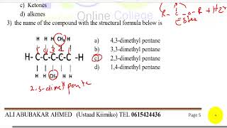 ChemistryAll Organic Exam Papers SOMALILAND Part 2 [upl. by Ahsiuqat]