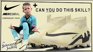 Nike Mercurial Superfly Lemonde Football boots cleats with Arlo Johnson Maradona Spin soccer skill [upl. by Pharaoh585]