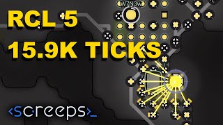 RCL5 in 15939 ticks  Screeps Speedrun [upl. by Reiner192]