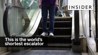 This is the worlds shortest escalator [upl. by Ahsieyk]