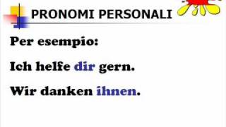 Lezioni di tedesco 15 pronomi personali e riflessivi [upl. by Nonnahsal]