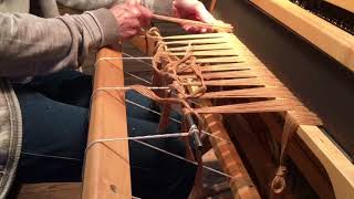 How to tie the warp onto a floor loom [upl. by Rausch865]