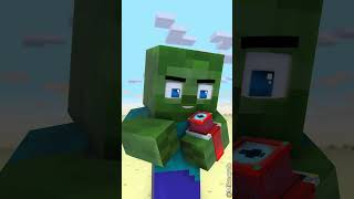 Zombie Becomes Herobrine in Captain America Shield Challenge ⚡⌚ Transform Watch [upl. by Lathe]