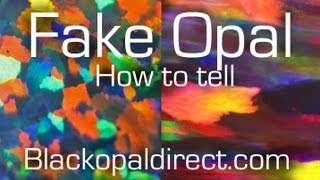 How to tell a fake opal or Synthetic opal from the real thing by wwwblackopaldirectcom [upl. by Eniluj]