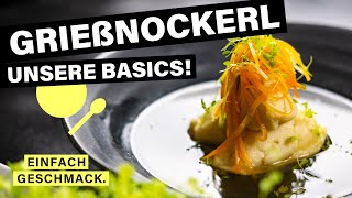 GRIEßNOCKERL selber machen  Koch Basics  einfachgeschmack [upl. by Aramen]