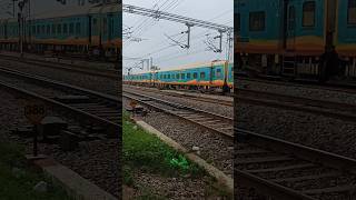 22706 Tirupati Humsafar Express💞❤High Speed at 130kmph shortstrainrailwayytshortsjammutirupati [upl. by Annoet]