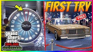 SIMPLE HOW TO WIN THE PODIUM CAR EVERY SINGLE TIME IN GTA 5 ONLINE 2023 LUCKY PODIUM WHEEL GLITCH [upl. by Noirda]