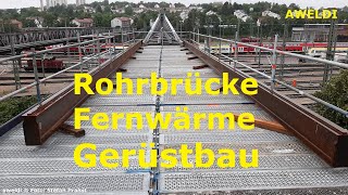 Rohrbrücken Stahlbau und Gerüstbau zur Rohrmontage auf der Rohrbrücke YT Channel FHD [upl. by Flossie]