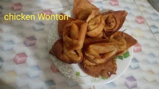 পেস্ট্রি সিট সহ চিকেন অনথন রেসিপি । chicken Wonton Crispy WontonPerfect wonton [upl. by Naicul]