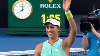 Garbiñe Muguruza vs Sorana Cirstea Australian Open 2017 4R [upl. by Rue]