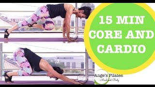 Anges Pilates 15 Minute Core and Cardio Session [upl. by Lemmy378]