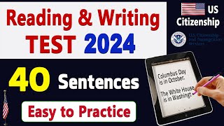 Practice English Reading and Writing US Citizenship Test 2024  US Citizenship Interview 2024 [upl. by Deane95]