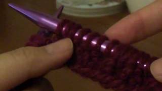 Knitting Increase stitch k1 k1 tbl k1 [upl. by Otinauj]