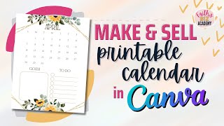 How To Create Printable Calendar In Canva FREE Calendar 2024 Canva Template [upl. by Tare218]