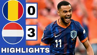 🟠Romania vs Netherlands 03 Extended HIGHLIGHTS  EURO 2024 Round of 16 [upl. by Banquer219]