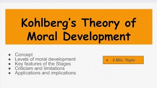 kohlbergh theory of moral development  bed med JBT NET jrf InculcateTeaching [upl. by Noivad267]