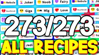 ALL 273 RECIPES FOR AURA CRAFT FREE AURAS  VIP AURAS ROBLOX [upl. by Harlin393]