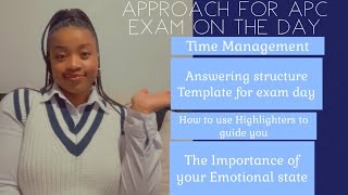 SAICA APC Board Exam Approach for Exam Day Templates Time Management [upl. by Ridglea424]