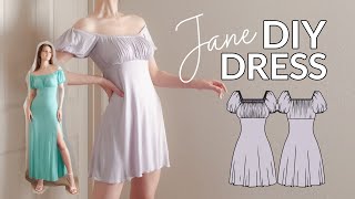 DIY Regency Inspired Dress  Ruched Bodice amp Empire Waist  with Sewing Pattern [upl. by Ettenwahs]