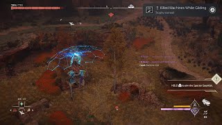 Horizon Forbidden West  Killed Machines While Gliding Trophy Achievement Burning Shores Dlc [upl. by Ennairek]