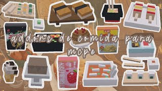 ✨ʕ´•ᴥ•ʔ 5 ADDONS DE COMIDA COTTAGECOREAESTHETIC PARA MINECRAFT PEBE ʕ´•ᴥ•ʔ✨ [upl. by Ltney132]