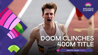 Doom upsets Warholm in the mens 400m final  World Indoor Championships Glasgow 24 [upl. by Loy]