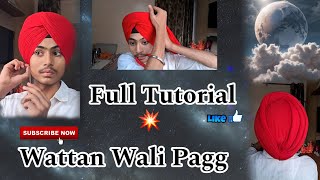 ✅️Wattan Wali Pagg Full Tutorial ✅️ 10min turbansubscribetrending [upl. by Marolda821]