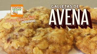 Galletas de avena  Cocina Vegan Fácil [upl. by Adahs]