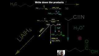 Organic reactions Amide  LiAlH4  SOCl2  DIBALH  H3O youtubeshorts [upl. by Ahsinar]