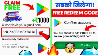 Free Redeem Code New App  Free Redeem Code App  Free Redeem Codes  Google Play Redeem Code App [upl. by Spoor]