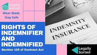 Rights of Indemnity HolderIndemnified amp Indemnifier  Sec 125 of Contract Act [upl. by Eloise]