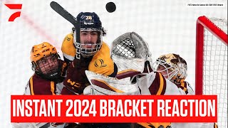 2024 NCAA Mens Hockey Tournament Bracket Instant Reaction From College Hockey Analyst Chris Peters [upl. by Thurstan50]