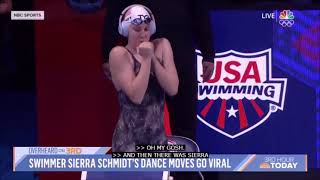 quotTODAYquot News  US Gold Medalist Sierra Schmidt dancing to Cheer Up by TWICE at Olympic PreTrials [upl. by Tnelc526]