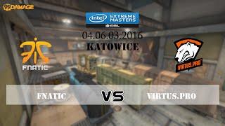 fnatic vs Virtuspro  Viertelfinale IEM Katowice 2016  detrain Map 1 [upl. by Glennis365]