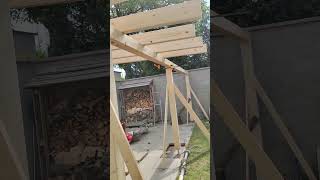 Installation of a wooden pergola Counter top [upl. by Maible279]