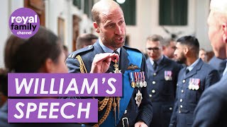 Prince William Warns of ‘Future Threats’ on Visit to RAF College [upl. by Dyob643]