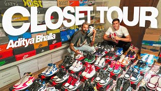 INDIA’S BIGGEST SNEAKERHEAD  CLOSET TOUR  ft Aditya Bhalla [upl. by Dnilasor567]