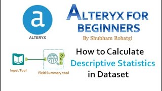 Alteryx  How to calculate the Descriptive Statistics in the dataset [upl. by Airot416]