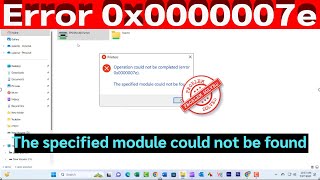 Fix Connect to Shared Printer  Operation Could Not Be Completed Error 0x0000007e [upl. by Siuluj]