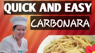 HOW TO COOK CARBONARA ON A BUDGETFIRST TIME KUNG GUMAWA [upl. by Tebzil]