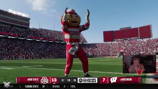 Ohio State Dynasty  Year 4  Open B1G 10 Play at Wisc [upl. by Oiretule197]