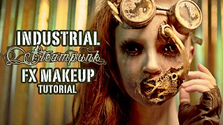 Industrial Steampunk FX Makeup Tutorial  PART 2 APPLICATION [upl. by Ecirtak]