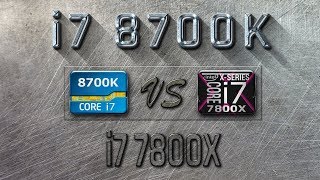 i7 8700K vs i7 7800X Benchmarks  Gaming Tests Review amp Comparison [upl. by Thurnau]