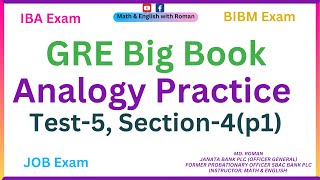 Analogy Practice from GRE Big Book Test5 Section4 p1 [upl. by Aisilef797]