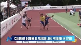 COLOMBIA DOMINA EL MUNDIAL del patinaje en Italia  Noticias Teleamiga [upl. by Ardis]